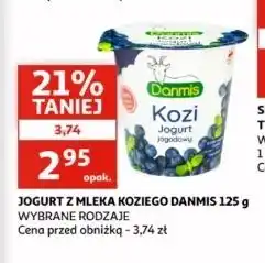 Auchan Jogurt z mleka koziego jagodowy Danmis oferta