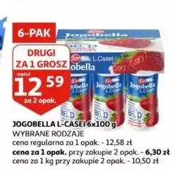 Auchan Jogurt truskawka Zott Jogobella L. Casei oferta