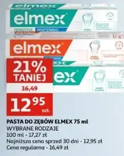 Auchan Pasta do zębów przeciw próchnicy whitening Elmex oferta