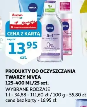 Auchan Płyn micelarny formuła 3w1 cera wrażliwa i nadwrażliwa Nivea Micellair oferta