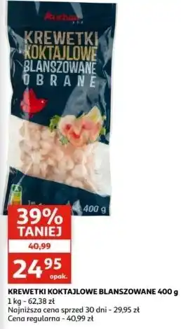 Auchan Krewetki gotowane obrane z ogonkiem Auchan oferta