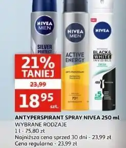 Auchan Antyperspirant fresh Nivea Invisible Black & White oferta