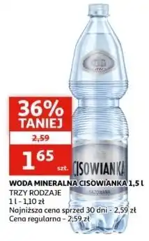 Auchan Woda gazowana Cisowianka oferta