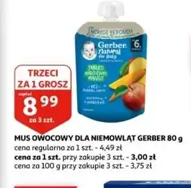 Auchan Deserek jabłko marchew i mango Gerber Natural For Baby oferta