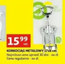 Auchan Korkociąg metalowy 17 x 6 cm Auchan oferta