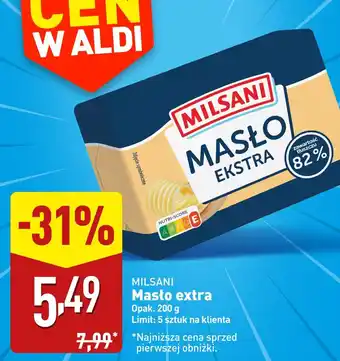 ALDI Masło extra Milsani 200g oferta