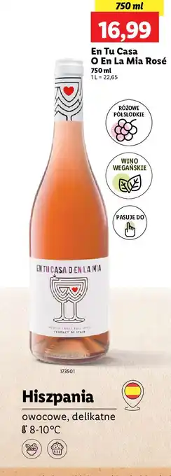 Lidl Wino En Tu Casa O La Mia Rose oferta