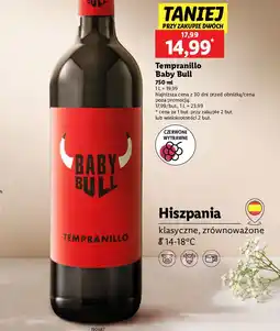 Lidl Wino Baby Bull Tempranillo oferta