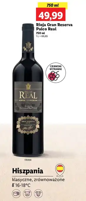 Lidl Wino Palco Real Gran Reserva oferta