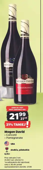 Netto Wino Mogen David Concord oferta