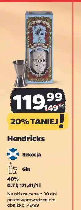 Netto Gin Hendrick's oferta