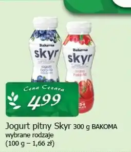 Cezar Delikatesy Bakoma Jogurt pitny typu islandzkiego skyr malina truskawka 300 g oferta