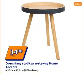 Action Drewniany stolik przystawny Home Accents oferta