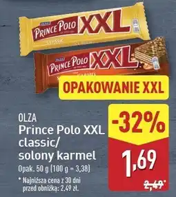 ALDI Wafelek solony karmel Prince Polo Xxl oferta