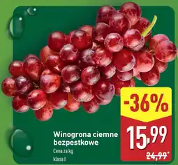 ALDI Winogrona ciemne bezpestkowe oferta