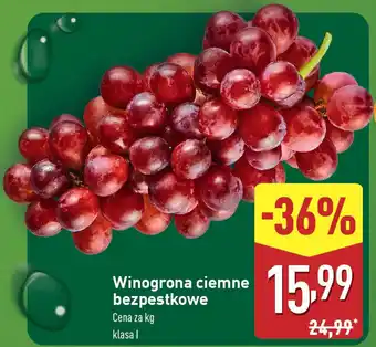 ALDI Winogrona ciemne bezpestkowe oferta