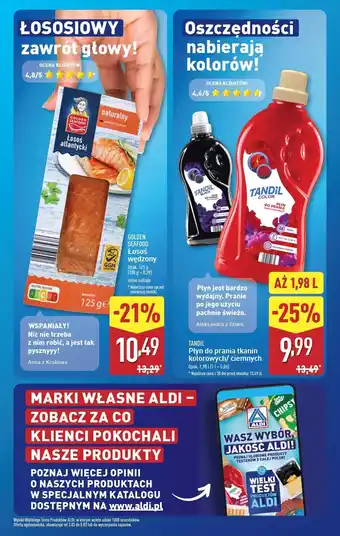 ALDI Łosoś wędzony naturalny Golden Seafood oferta