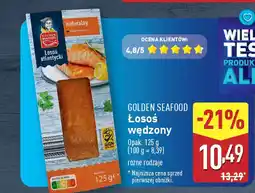 ALDI GOLDEN SEAFOOD Łosoś wędzony oferta