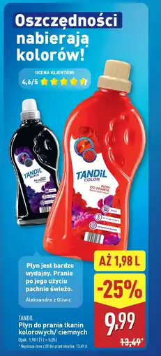 ALDI TANDIL Płyn do prania tkanin kolorowych/ciemnych oferta