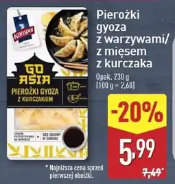 ALDI Pierożki gyoza z kurczakiem + sos sojowy Konspol oferta