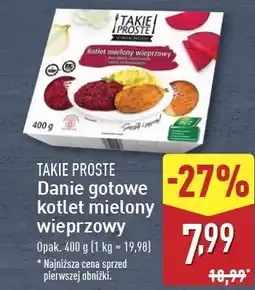 ALDI Kotlet mielony z buraczkami puree Takie Proste oferta