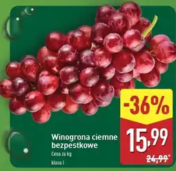 ALDI Winogrona ciemne bezpestkowe oferta