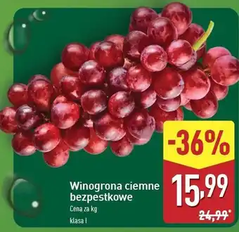 ALDI Winogrona ciemne bezpestkowe oferta