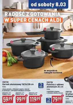 ALDI Patelnia aluminiowa 24 cm Crofton oferta