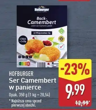 ALDI Ser camembert panierowany Hofburger oferta