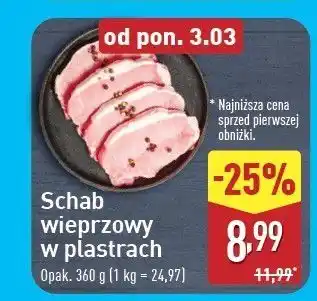 ALDI Schab bez kości w plastrach oferta