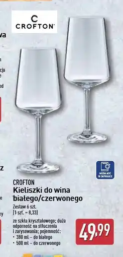 ALDI Kieliszki do wina białego Crofton oferta