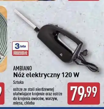 ALDI Nóż elektryczny 120w czarny Ambiano oferta