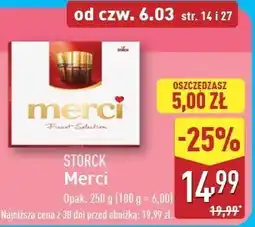 ALDI Bombonierka czerwona Storck Merci oferta