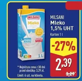 ALDI Mleko 1.5% Milsani oferta