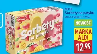 ALDI Sorbety na patyku Mucci oferta