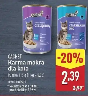 ALDI Karma dla kota z czarniakiem Cachet oferta