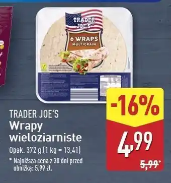 ALDI Wrapsy wielozbożowe 6 szt Trader Joe's oferta