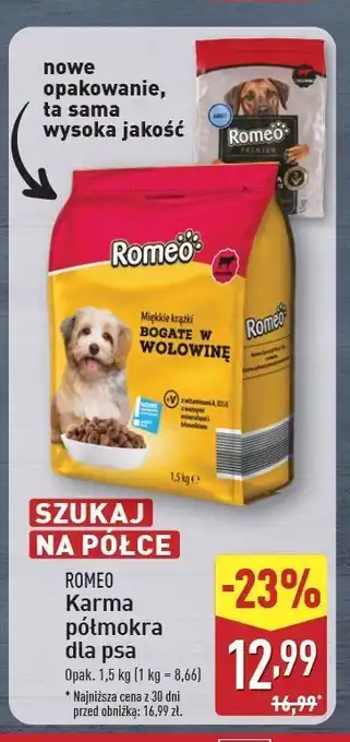 ALDI Karma dla psa z wołowiną i warzywami Romeo (Karma) oferta