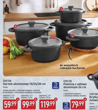 ALDI Patelnia aluminiowa 24 cm Crofton oferta