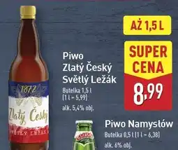 ALDI Piwo Zlaty Cesky Svetly Lezak oferta