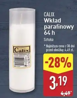 ALDI Wkład parafinowy do znicza 64h Calix oferta