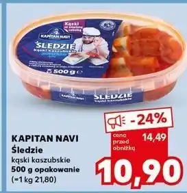 Kaufland Śledzie kąski kaszubskie Kapitan Navi oferta