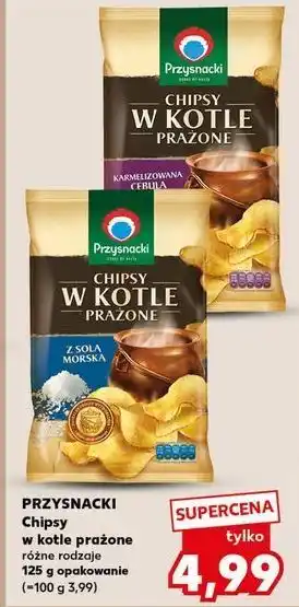 Kaufland Chipsy w kotle prażone z solą morską Przysnacki oferta