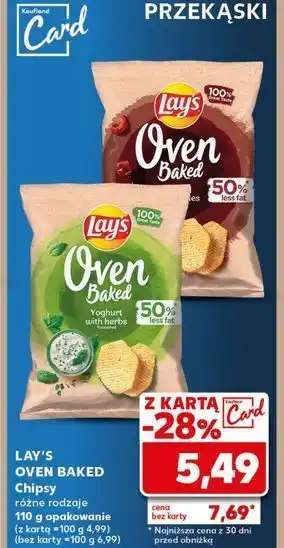 Kaufland Chipsy jogurt z ziołami ogrodowymi Lay's Oven Baked (Prosto Z Pieca) oferta