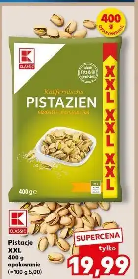 Kaufland Pistacje prażone solone K-Classic oferta