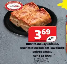 Delfin Burrito meksykańskie, Burrito z kuczakiem i awokado oferta