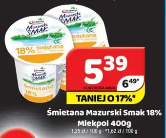 Delfin Śmietana Mazurski Smak 18% Mlekpol oferta