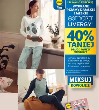 Lidl WYBRANE PIŻAMY DAMSKIE I MĘSKIE oferta