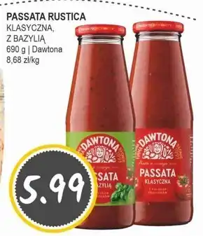 Słoneczko Dawtona Passata Rustica z bazylią 690 g oferta