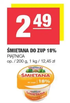 SPAR mini Piątnica Śmietana 18 % 200 g oferta